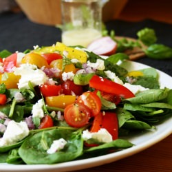 Spinach, Tomato & Goat Cheese Salad