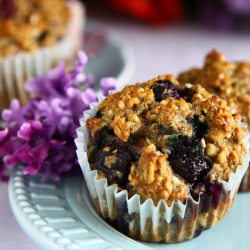 Vegan Blueberry Hippie Muffins