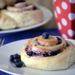 Blueberry Almond Cream Sweet Rolls