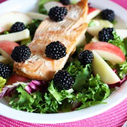 Grilled Salmon and Fruit Salad