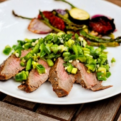 Flank Steak w/ Pepper Salsa