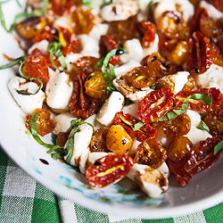 Slow Roasted Tomato Caprese Salad