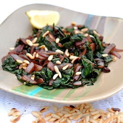 Sauteed Collards w/ Red Wine Sauce