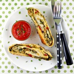 Spicy Vegetable and Gouda Stromboli