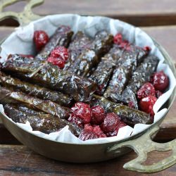 Stuffed Vine Leaves w/ Cherries