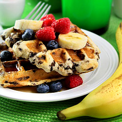 Banana Chocolate Waffles