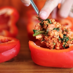 Italian-Style Stuffed Red Peppers