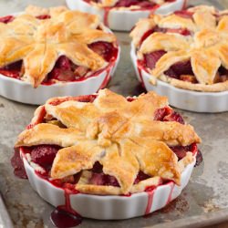 Strawberry Rhubarb Mini Pies