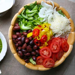 Italian Salad and Fresh Basil