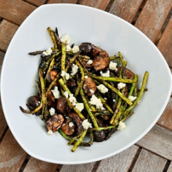 Grilled Asparagus w/ Blue Cheese