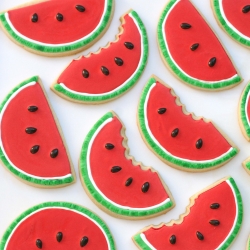 Watermelon Shaped Cookies