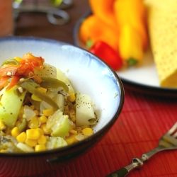 Chayote, Corn and Chilies