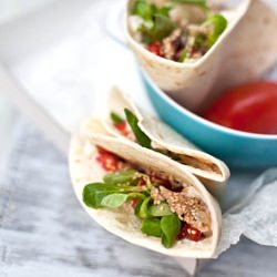 Piadina With Sardines, Tomatoes,