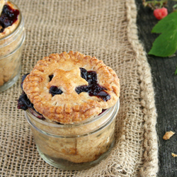 Raspberry Mason Jar Pies