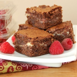 Raspberry Cream Cheese Brownies