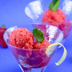 Strawberry Lemon-Limeade Sorbet Cup