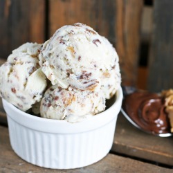 Nutella-Banana Peanut Butter Ice Cream