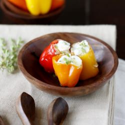 Chevre Stuffed Sweet Peppers