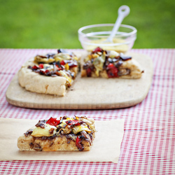 Roasted Peppers & Artichoke Pizza