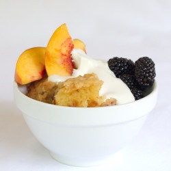 Peach & Blackberry Bread Pudding