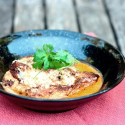 Flounder with Thai Coconut Sauce