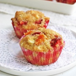 Apricot and Strawberry Muffins