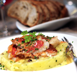 Red Mullet with Smashed Potatoes