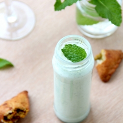 Pale Green Spicy Minty Lassi