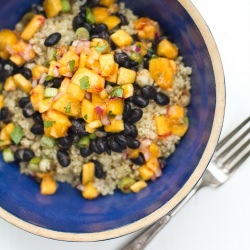 Quinoa Bowl with Peach Salsa