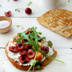 Chèvre, Cherry, Arugula Panini