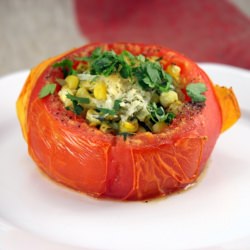 Curried Corn Stuffed Tomatoes