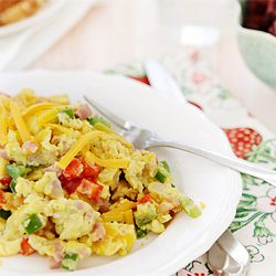 Ham & Pepper Egg Scramble