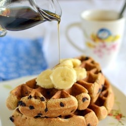 Almond Butter & Chocolate Chip Waffles