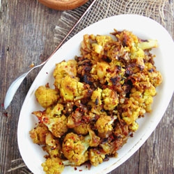 Pan Fried Cauliflower with Yogurt