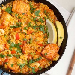 Salmon Paella