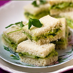 Cucumber Avocado Tea Sandwiches