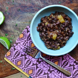 Mango BBQ Black Beans