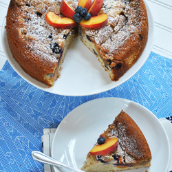 Peach Blueberry Coffee Cake