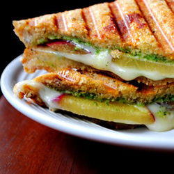 Pesto, Plum & Fontina Panini