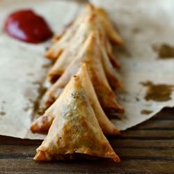 Lentil Stuffed Samosas