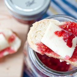 Bourbon Raspberry Cherry Preserves