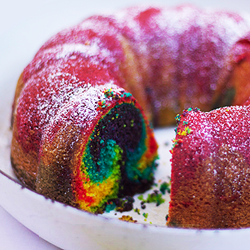 Rainbow Bundt Cake