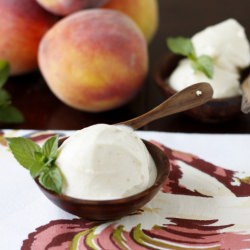 Grilled Peach Ice Cream