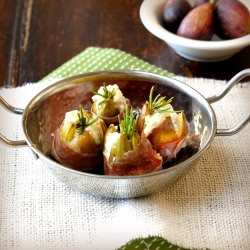 Baked Stuffed Figs with Goat Cheese