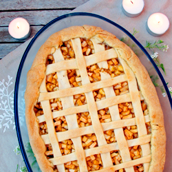 Apple Coconut Lattice Pie