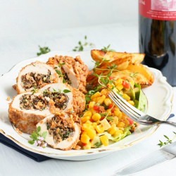 Walnut-Stuffed Chicken Roulades