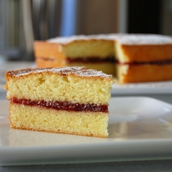 Almond Cake with Fruit Preserves