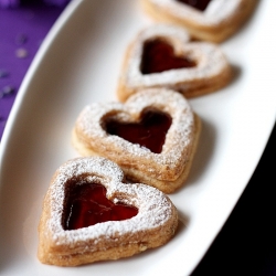 Lavender Linzer Cookies