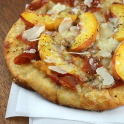 Peach and Prosciutto Pizza