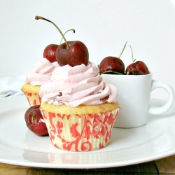 Cherry Buttercream Lemon Cupcakes